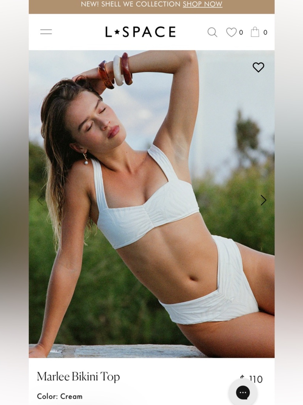 L*Space Cream Marlee Bikini Top